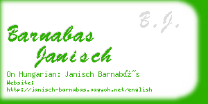 barnabas janisch business card